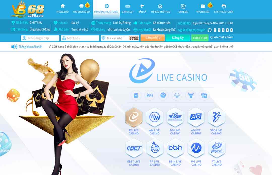 Giao diện live casino được trông hoàn toàn mới mẻ
